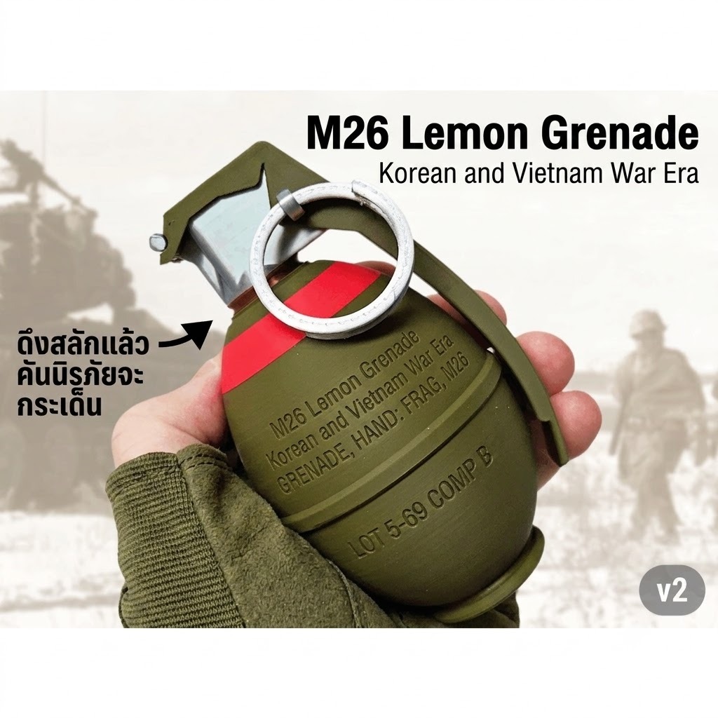 โมเดลระเบิดมือ M26 (ระเบิดน้อยหน่า) – สเกล 1/1