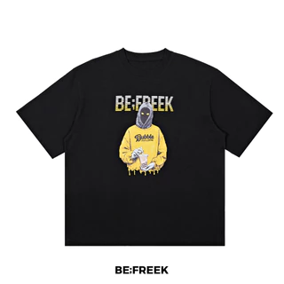 BE;FREEK x HATEBERRY BUBBLE TEA BLACK ORIGINAL T-SHIRT LIMITED