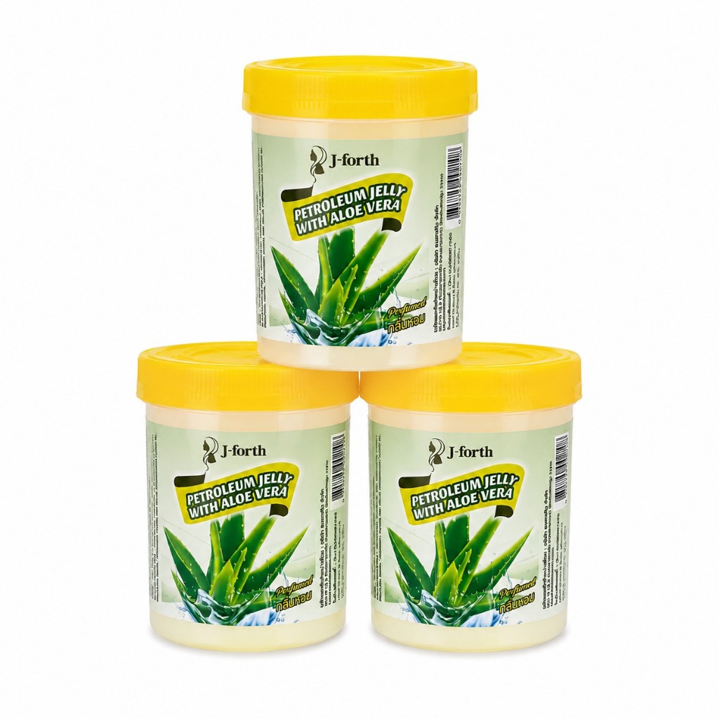 J-Forth วาสลีน ปิโตรเลียมเจล 65g เจลบำรุงผิว เพิ่มความชุ่มชื้น สำหรับผิวแห้ง กระปุกฝาเหลือง
