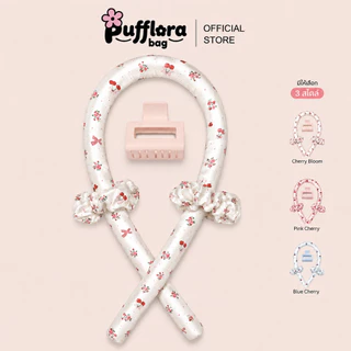 Pufflora โรลม้วนผมไม่ใช้ความร้อน Heatless Hair Curler Set ที่ม้วนผมลอน เซ็ตม้วนผม พร้อมกิ๊บหนีบผม ยางรัดผม 2 ชิ้น