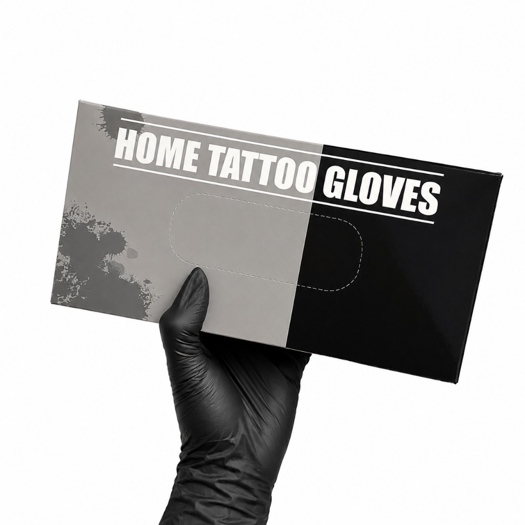 ถุงมือยางสีดำ Latex Gloves ราคาพิเศษ สำหรับช่างสัก ช่างเสริมสวย งานช่าง ถุงมือสีดำ หลายขนาด