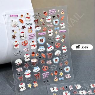 สติ๊กเกอร์ติดเล็บ รูปการ์ตูนน่ารักๆ แผ่นละ 9 บาท สินค้าพร้อมส่ง