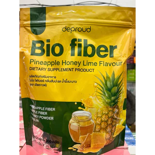 ไฟเบอร์ดีพราวต์ Bio fiber กลิ่นสับปะรดน้ำผึ้งมะนาว มีอินนูลิน ใยอาหารสับปะรดและแอปเปิ้ล ขนาด 30 ซอง พร้อมส่ง