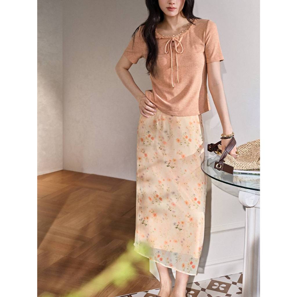[Preorder] KUOSE : Floral Midi Skirt