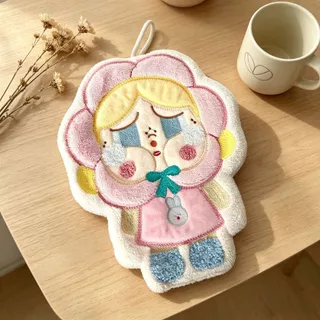 ShopAt.Two[NP-7160] ผ้าเช็ดมือแบบแขวน ผ้าเช็ดลายการ์ตูน cry baby