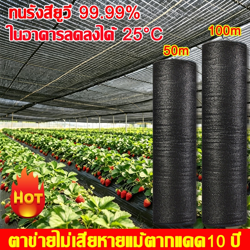 🌞1 ม้วนใช้ได้นาน50ปี🌧ZHEYA สแลนกันแดด สแลนกรองแสง สแลนกรองแสงสีเขียว (2mX50m/100m) 55%/70%/90%