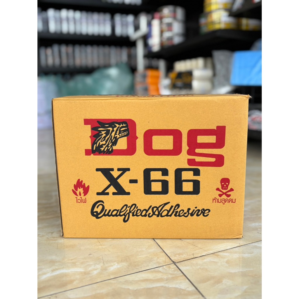กาวยางตราหมา DOG X-66 กาวยางหมา กาวยาง กระป๋องเล็ก กาวติดรองเท้า กาวติด กาวน้ำ กาวติดอเนกประสงค์ 1 ลัง 36 กระป๋อง