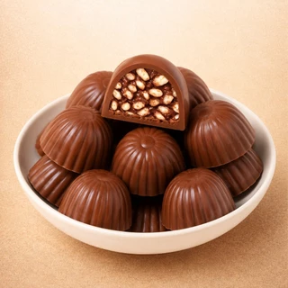 ช็อกโกแลตสอดไส้ข้าวพอง กรุบกรอบอร่อย เคี้ยวเพลิน ขนาด 60 กรัม พร้อมส่ง