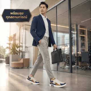 ผู้ชายรองเท้าลําลองรองเท้ากีฬาสบายระบายอากาศพื้นรองเท้ากันลื่นสวมใส่ตลอดทั้งวันไม่เหนื่อยทุกวันทุกการแข่งขันจัดส่งที่รวด