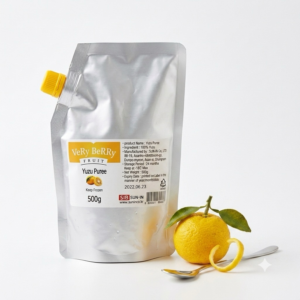Very Berry Yuzu Puree 500g. *(korea)SUN-IN *ส่งรถเย็น ❄️❄️cool delivery❄️❄️เนื้อyuzuเข้มข้น
