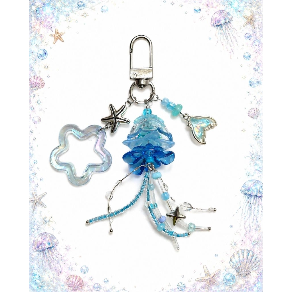 พวงกุญแจแมงกระพรุน jellyfish keychain🪼