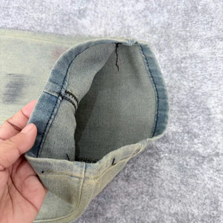 JINJEANS-3318 (XS-9XL) Barrel baggy Jeans กางเกงยีนส์ทรงหลวม กระบอกใหญ่ ขากว้าง สีมอสลาเต้ (Moss Latte)