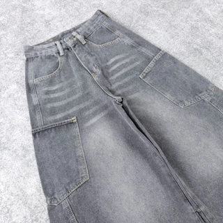 #588-1 (XS-6XL) กางเกงยีนส์ทรงบาเรล baggy สำหรับสาวอวบ กระบอกใหญ่ พร้อมส่งจากไทย ดูตารางไซส์ก่อนสั่งซื้อ