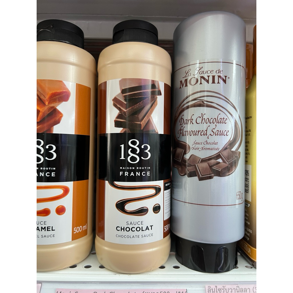 🍫500ml ซอสช็อกโกแลต 1883 Maison Routin Chocolate Sauce เข้มข้นพรีเมียม ฝรั่งเศส แต่งหน้าขนม ไอศกรีม 