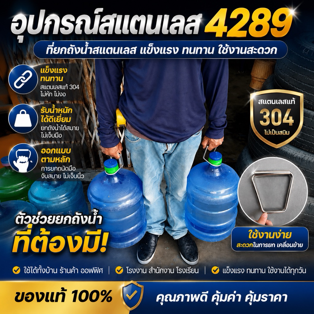 หูหิ้วยกถังน้ำ ขนาดถัง20ลิตร  (ต่อชิ้น)📌❌ ใช้ไม่ได้กับถังน้ำsprinkle ❌