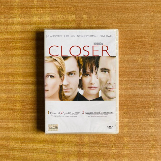 DVD : Closer (2004) ขอหยุดไฟรักไว้ที่เธอ [มือ 1] Natalie Portman / Julia Roberts / Jude Law / ดีวีดี หนัง แผ่นแท้ ตรงปก