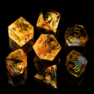 ลูกเต๋า Resin Sharp Edge Dice Set 7 ชิ้น | DnD D&D MTG RPG TRPG Board Game เกมกระดาน บอร์ดเกม การ์ดเกม ไพ่ทาโรต์ Magic