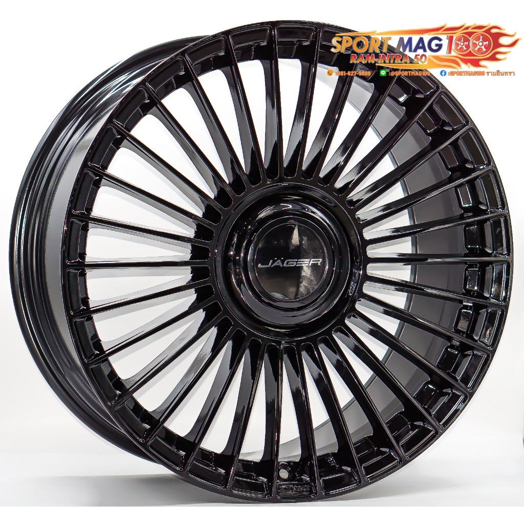 ล้อแม็ก Lenso Jager Crown Litetech+ Flowforming ขอบ 20 กว้าง 9นิ้ว 5รู114.3/120 Offset35 สีดำเงา (รา