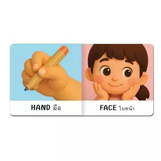 หนังสือบอร์ดบุ๊ค boardbook คำศัพท์ ปกหนา ฉีกขาดยาก