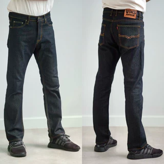 WINSMAN รุ่น WZ501&502 กางเกงยีนส์ผู้ชายทรงกระบอกเล็ก ผ้ายืดสีมิไนท์ฟอกนุ่มเป้าซิป( Slim Regular-Fit )ใส่สบาย ดูหุ่นดี