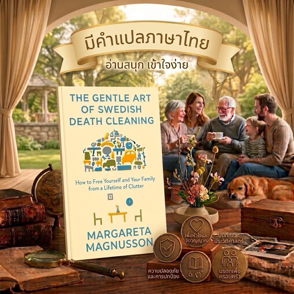 💥หนังสือแนะนำโดยคุณอิม แมวบินนักจัดระเบียบบ้าน และดร.เอื้อมพร ปัญญาใส 🔆The Gentle Art of Swedish Death Cleaning g