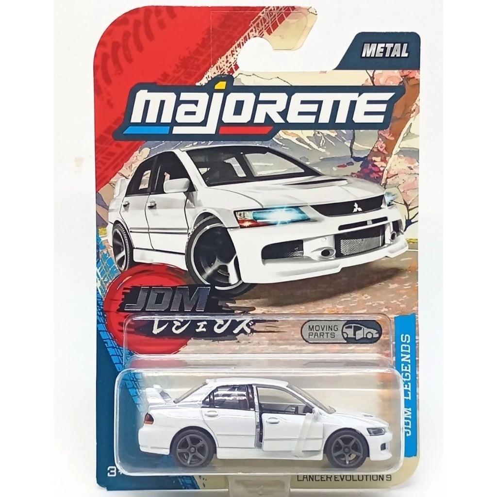 Majorette JDM Legends Chase Mitsubishi Lancer Evolution 9 White ตัวหายาก