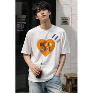 พร้อมส่ง | เสื้อยืด HUMAN MADE - Heart Logo Colorful ลายหัวใจ ผ้า Slub Cotton 💯 รับประกันความพอใจ คืนเงินได้