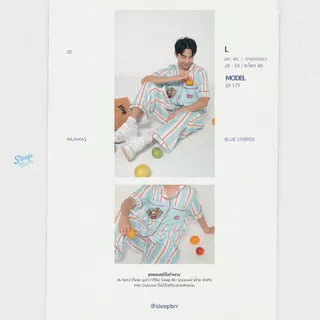 ชุดนอนลายทาง ผ้าฝ้ายแท้ 100% Sleep Brr 3 แบบ 3 สไตล์ I มีไซซ์ M L XL รองรับสาว Plus size Striped Collection