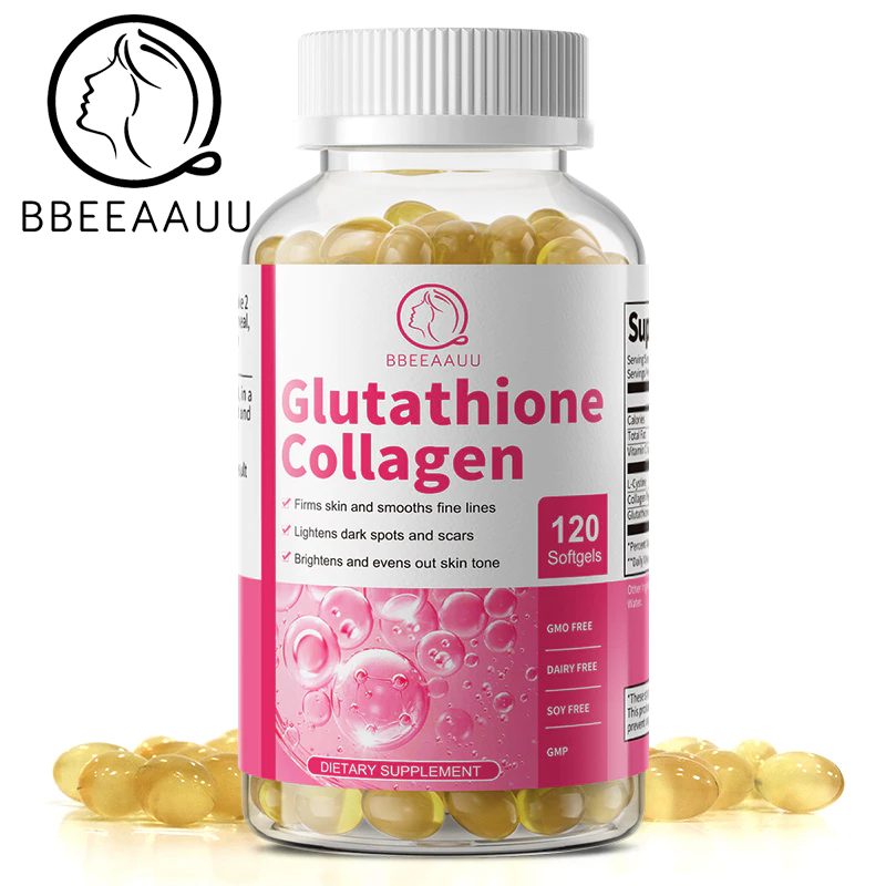 BBEEAUU gluta collagen กลูต้าไธโอนคอลลาเจน 120 PCS วิตามินผิว คอลลาเจน ผมและเล็บเงางาม ปวดข้อ จากการทำลายของอนุมูลอิสระ