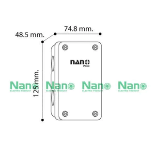 Nano บล็อกกันน้ำ กล่องกันน้ำ กล่องพักสาย กล่องไฟ 2x4 สีขาว จำนวน 4 กล่อง ขนาด 75 x 125 x 49 มม. junction box