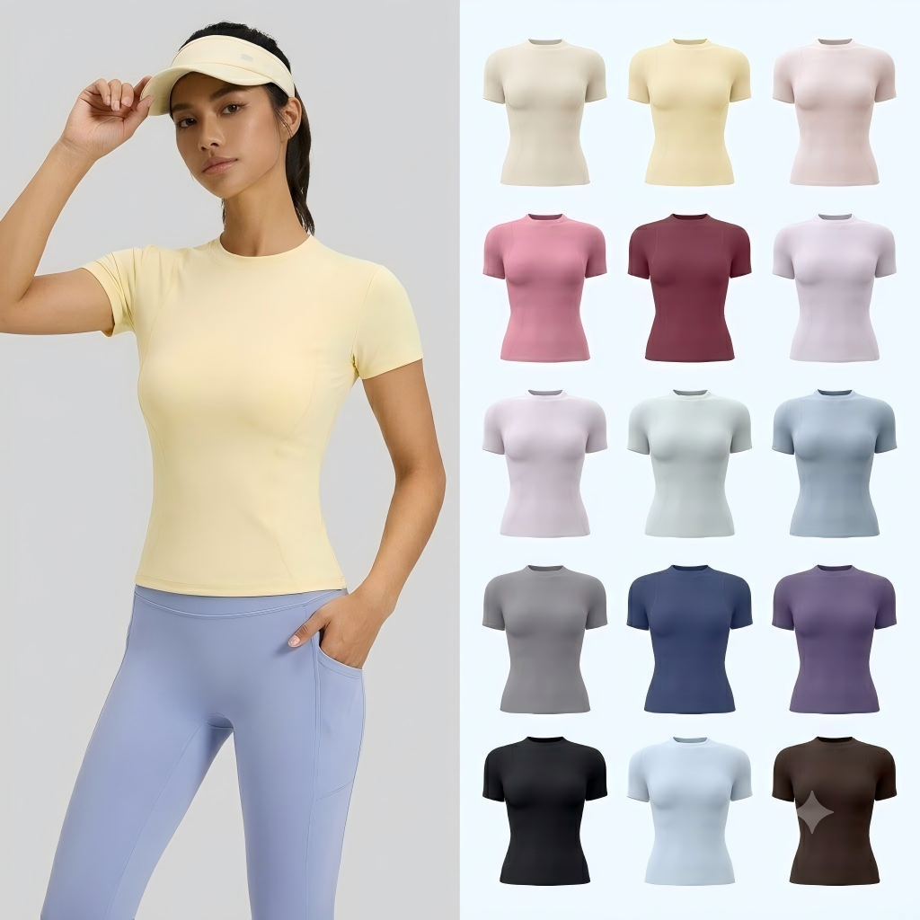 ♥EveSport♥ เสื้อออกกำลังกายผู้หญิง เสื้อกีฬาแขนสั้น รุ่น YOGA-104
