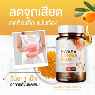 1 แถม 1 HWASA CURMA PLUS อาหารเสริม ขมิ้น ขิง เปปเปอร์มินต์ อบเชย ซีบัคธอร์น 30 แคปซูล