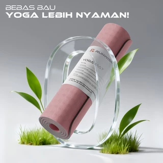 RUNWISE เสื่อโยคะ ขนาดกว้างใหญ่ แผ่นรองโยคะ หนาพิเศษ8 mm TPE Yoga mat กันลื่น กันน้ำ เสื่อออกกำลังกาย โยคะหนา