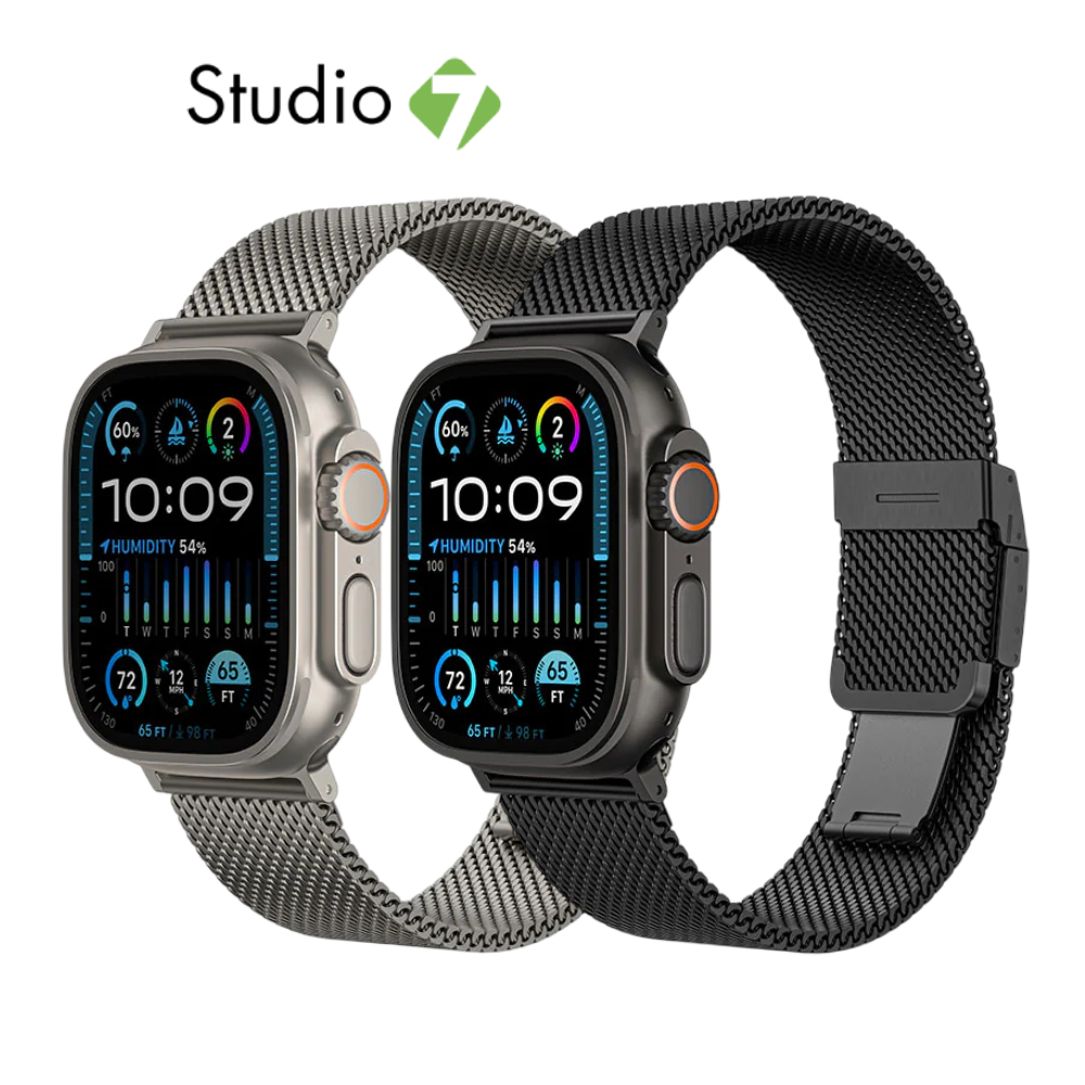 AMAZINGthing สาย Apple Watch Series 6,7,8,9,10,11,Ultra (38/40/41/42/44/45/49mm) Premium Metal by St