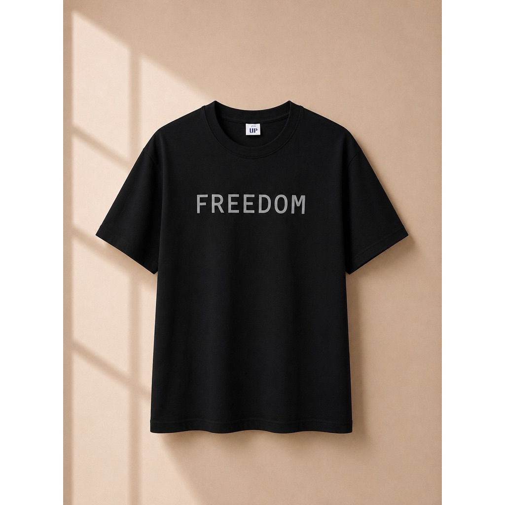 เสื้อยืดคอกลม Freedom ไม่ยืด ไม่ย้วย