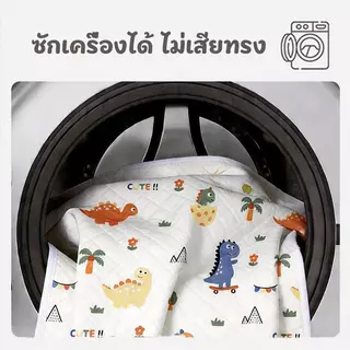 ผ้ารองฉี่เด็ก รุ่นล่าสุด 115×150cm 5ชั้นA+ ผ้ารองกันฉี่ กันน้ำ100% ชั้นกันซึม นุ่มระบายดี ไม่ร้อนไม่ผด