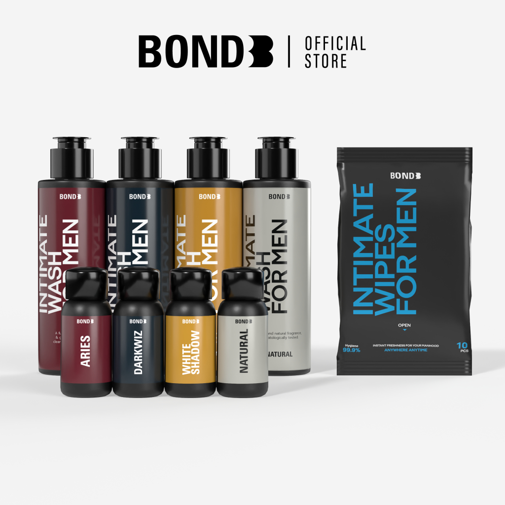 Exclusive Set BOND INTIMATE 130 ml. 4 สูตร ฟรี! BOND INTIMATE 10 ml. 3 สูตร + Wipe 1 ห่อ