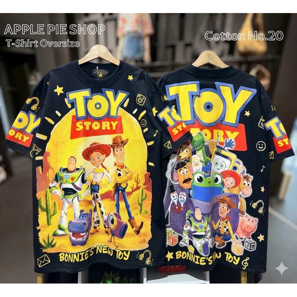 เสื้อยืดโอเวอร์ไซด์ OVP สกรีนหน้า-หลัง อก 44 ถึง 46ผ้าคิตต้อนลายเก๋ๆ