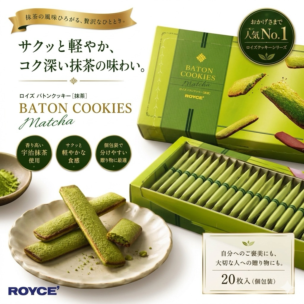 พร้อมส่ง Royce BATON COOKIES MATCHA🇯🇵 บาตองคุกกี้ มัทฉะ
