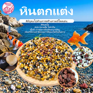 หินตกแต่งตู้ปลา หลายรูปแบบ หินหยก หินฝนดอกไม้ หินภูเขาไฟ ขนาดเล็กปลอดภัยสำหรับปลา ตกแต่งภูมิทัศน์ก้นตู้ปลา