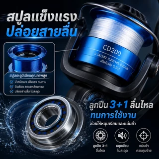 รอกตกปลา ราคาถูก 5.2: 1 ลากสูงสุด 5 กก.อลูมิเนียมพร้อมที่จับซ้า JM200 รอกตกปลาแบบหมุน 3BBรอกตกปลาขนาดเล็ก