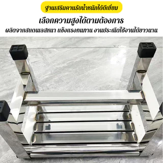 เก้าอี้สแตนเลส 21/31cm รับน้ำหนักได้ 100 กก.แผ่นกันลื่น กันน้ำ กันสนิม