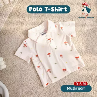 Charles x Snow Owl เสื้อคอปก Polo T-Shirt 0 - 12 เดือน วัสดุจากผ้าใยไผ่พรีเมี่ยม