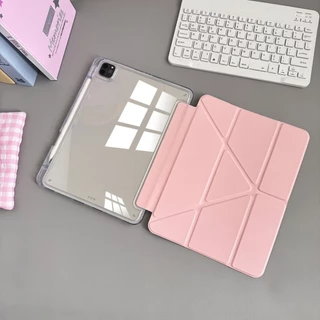 เคสป้องกัน iPad แบบพับ Y ใส For Air4 Air5 10.9 Air6/7 Gen10 Gen11 A16 Gen7/8/9 10.2 MINI6 MINI7 Pro11 2024 ipad case