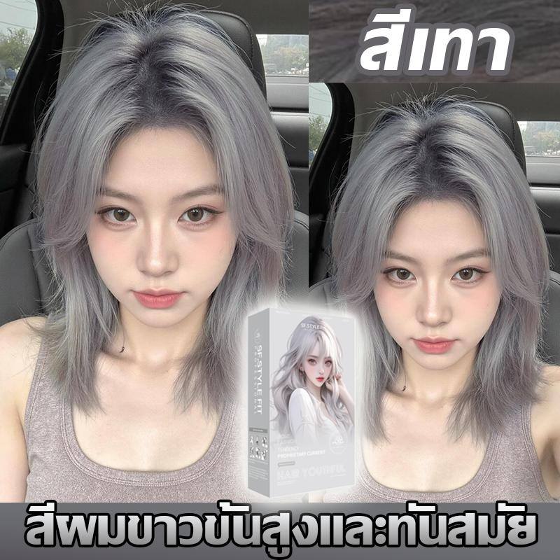 ยาย้อมผมสีเงินเทายอดฮิต สูตรพืชธรรมชาติ ย้อมทำเองที่บ้าน สีแฟชั่น อ่อนโยนไม่ทำร้ายเส้นผม