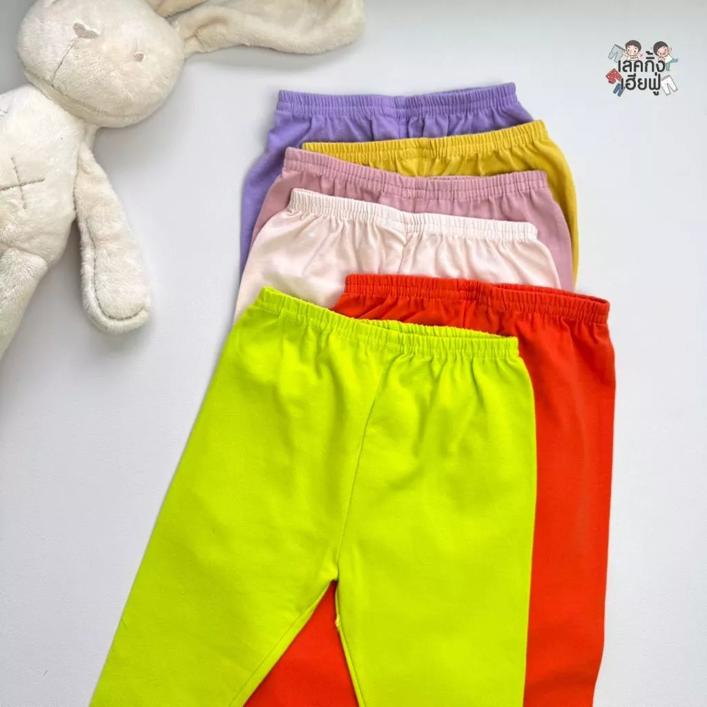 FUFU เสื้อผ้าเด็ก กางเกงเด็ก ขนาดเด็ก 6m-7y เลคกิ้งขายาว สีพื้นเลือกสี Earth Tone (LEC-5) thumbnail 4