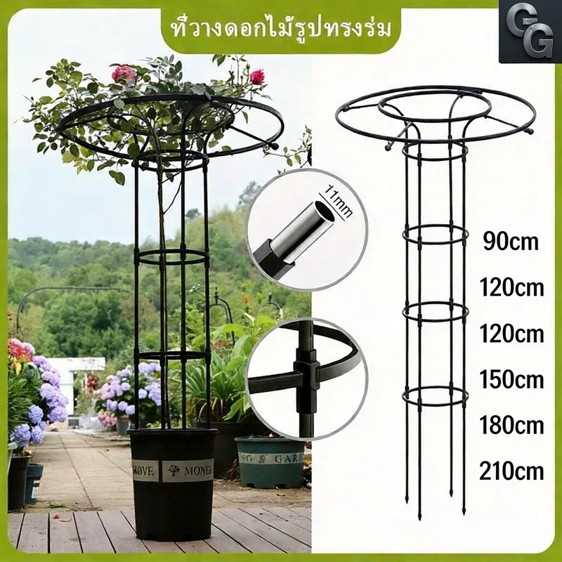 🔥ซุ้มกุหลาบเลื้อย ซุ้มไม้เลื้อย โครงเหล็กดัด ทรงร่ม เคลือบ PE กันสนิม ทนแดดทนฝน แข็งแรง ทนทาน สำหรับตกแต่งสวน คาเฟ่ บ้าน
