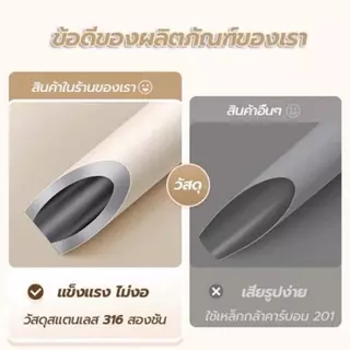 Nicedays ราวผ้าม่าน ราวยืดหดได้ ราวม่านแบบไม่ต้องเจาะ ราวยืดหดได้ ราวม่านยืดไสลด์ สแตนเลส 70-360cm ราวปรับความยาวได้