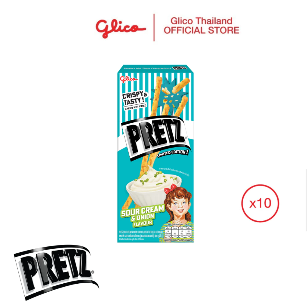 ใหม่! เพรทซ์ รสซาวครีมและหัวหอม PRETZ SOUR CREAM 19g x 10