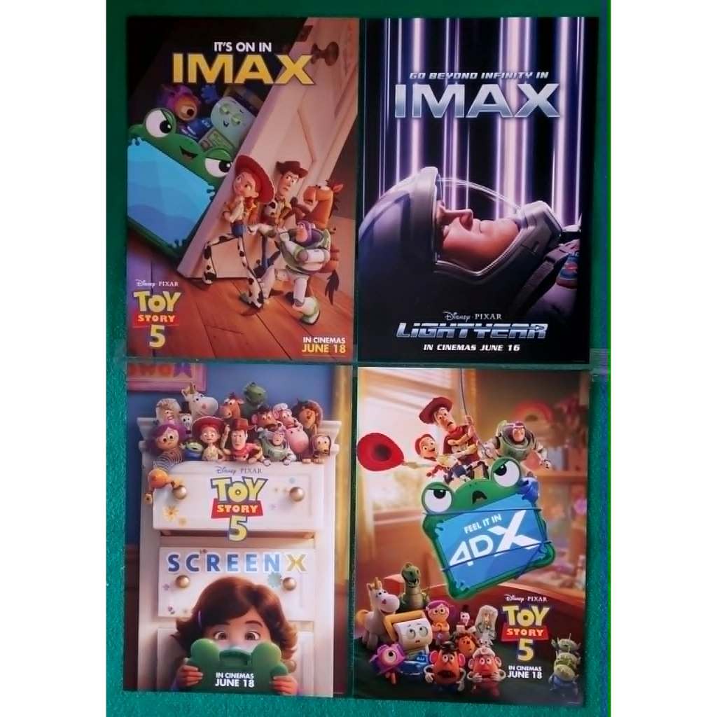 TOY STORY5 ทอยสตอรี5 โปสเตอร์ โปสการ์ด การ์ดวิบวับ การ์ดZigma ของสะสมจาก โรงหนังเมเจอร์ และSF น่าสะสม